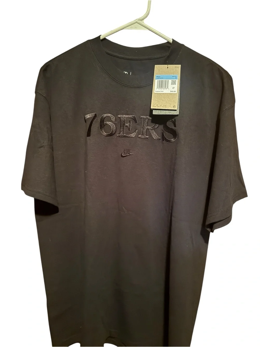 Nike NBA Philadelphia 76ers Loose Fit Tee – Black, Size M, NWT